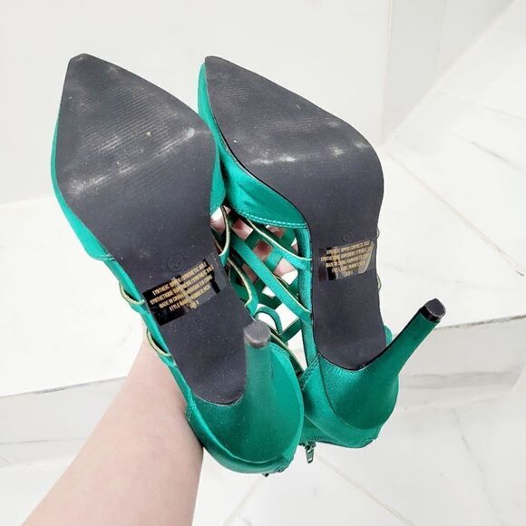 Revamped Green Party High Heels Shoes Size: 8 US - Picture 8 of 8